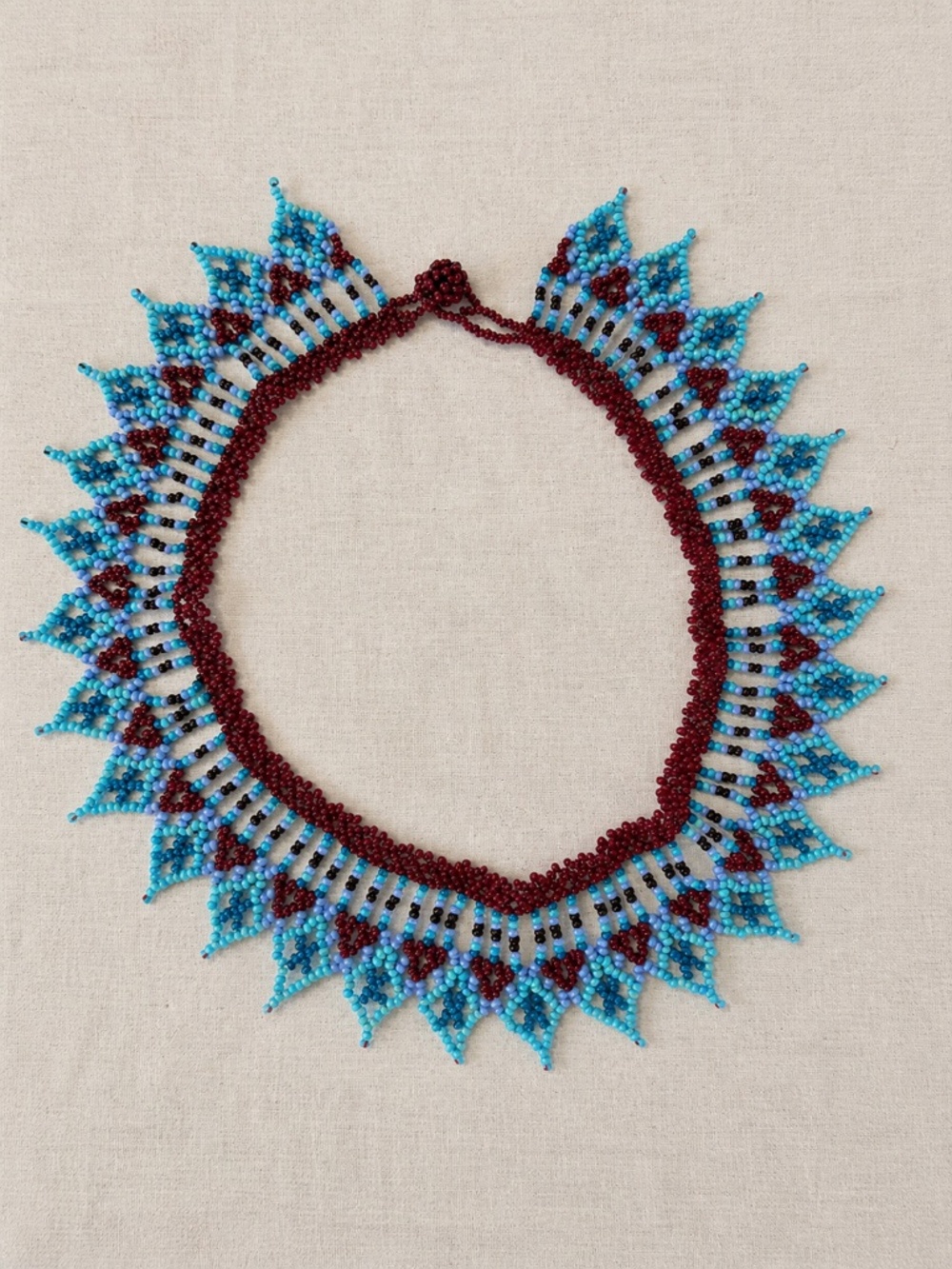 Handmade Beaded Statement Collar Necklace – New